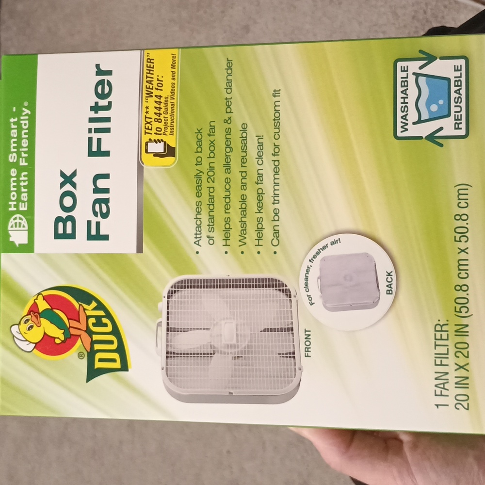 DUCK BRAND 20 Inch Square Box Fan Filter | NEW